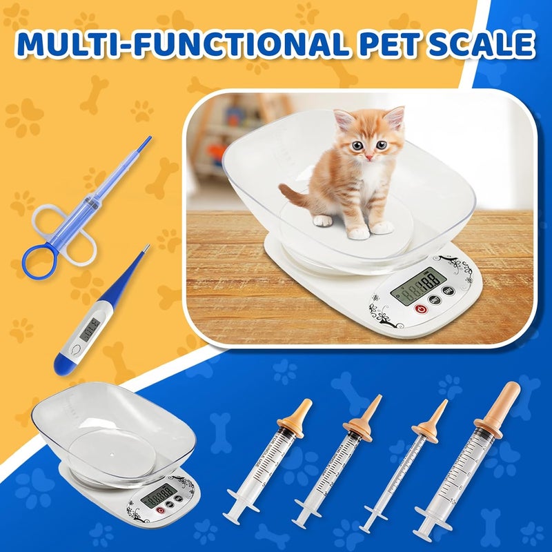 ZONEXCHIC 52pcs Puppy Whelping Supplies,Whelping kit,Puppies Birth,Kitten Dog Supplies,Puppy kit,Bottle Feeding kit for Newborn Puppy, Puppy Whelping Collars,Tube,Cord Clamps,Gloves,Digital Thermometer Scale - Image 2